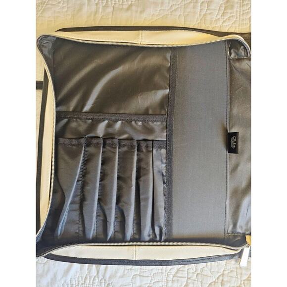 Dehite White Bible Storage Organizer Tote Bag Colorblock Pattern & Gold Charm - Picture 5 of 12